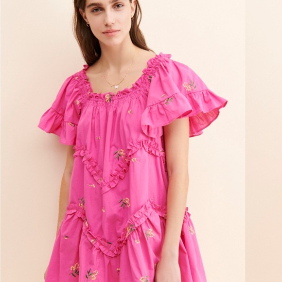 G.P.D. Embroidered Tunic Mini Dress - Picture 2 of 4